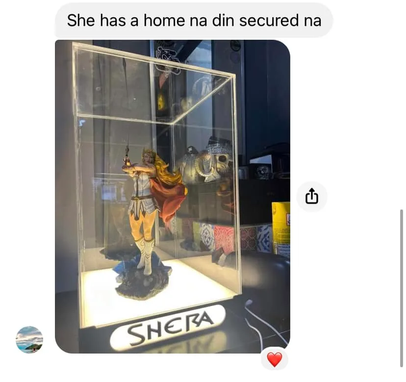 Another view of a figure display cabinet