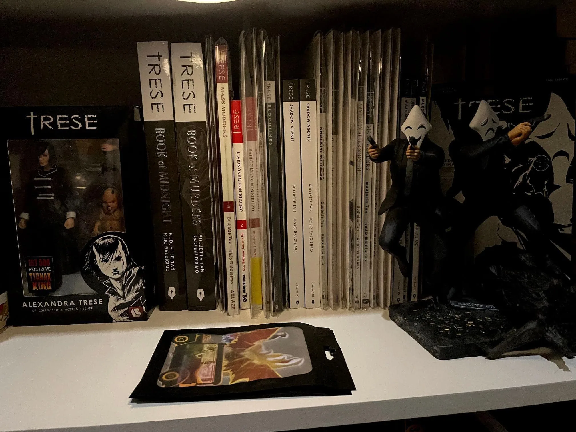 Trese figure on a display surface